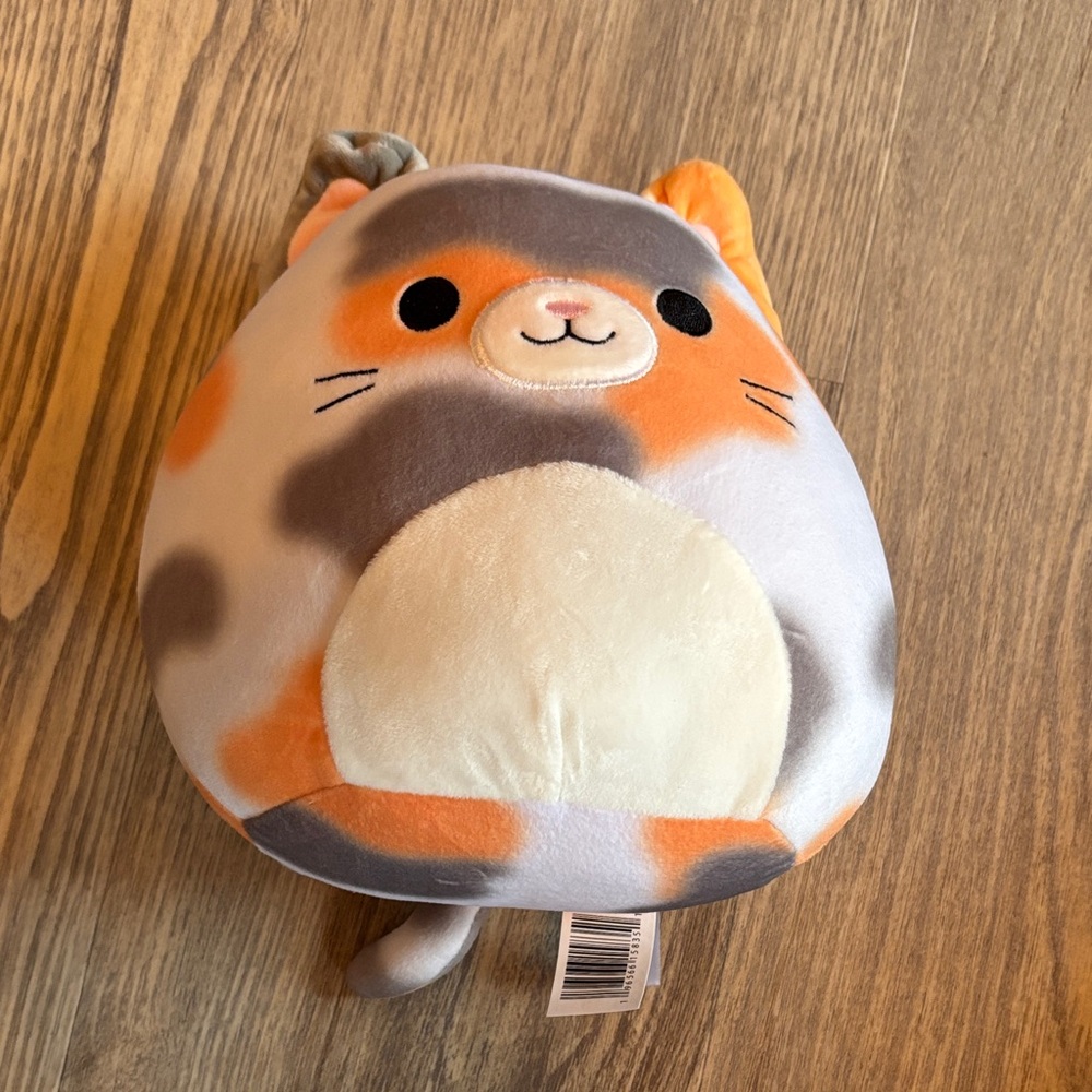 Squishmallows Calico Cat Plush - Orange, Gray, Cream